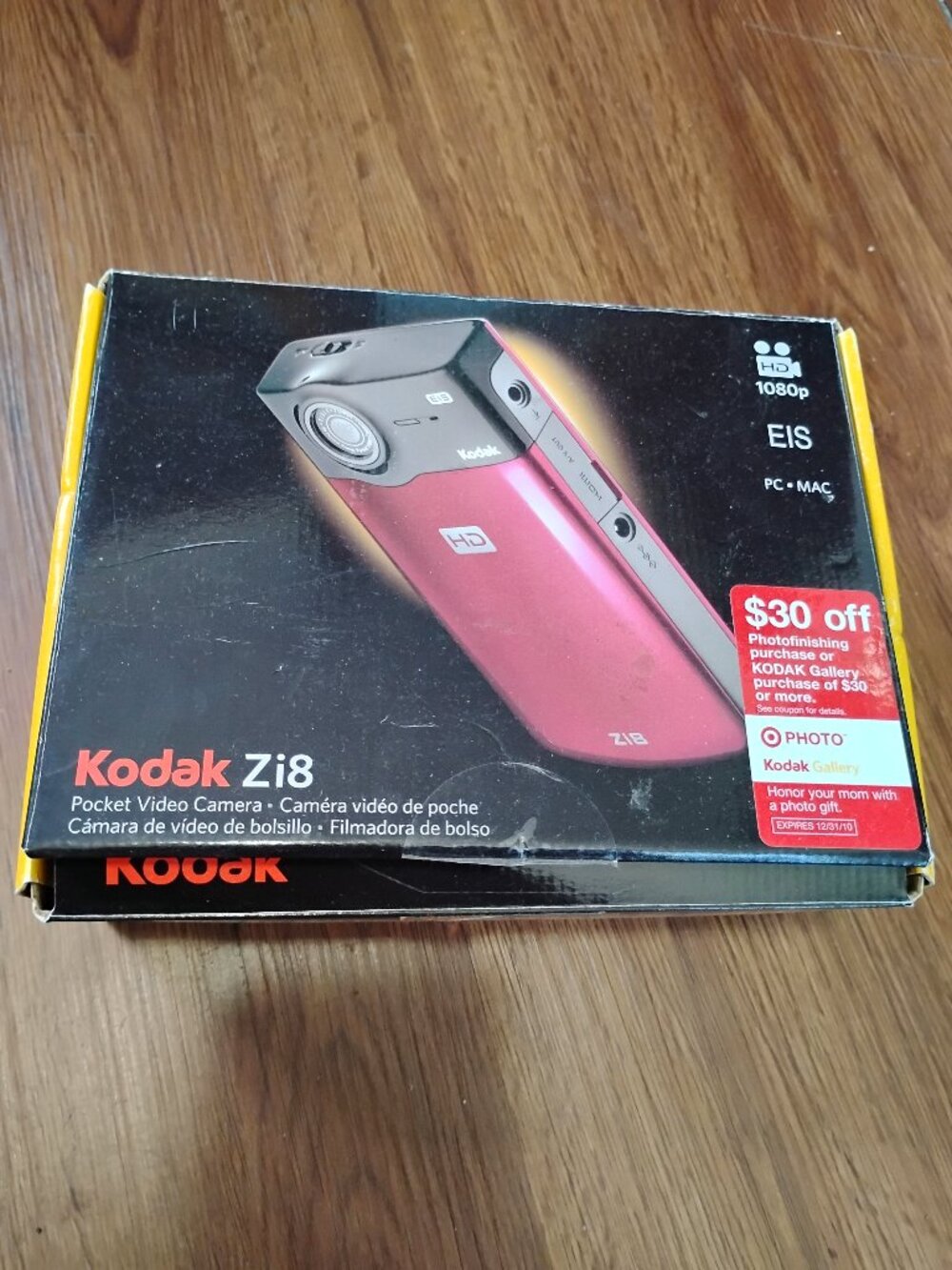 Kodak Zi8 Digital Pocket Video Camera EIS 1080p HD